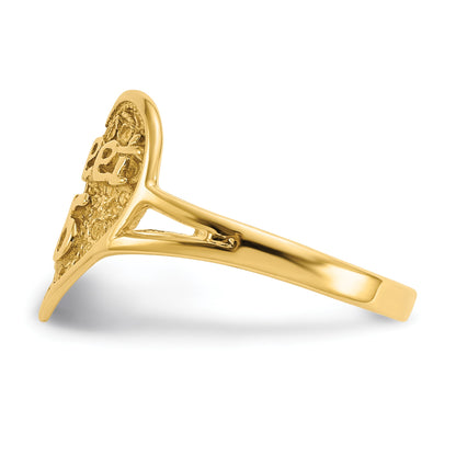 14k SWEET 16 Filigree Heart Ring