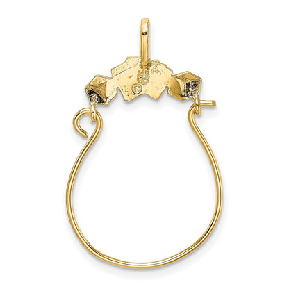 14K Cards and Dice Charm Holder Pendant