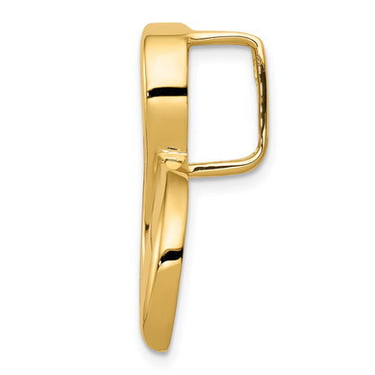 14K Polished Slide Fits up to 6mm Regular/8mm Fancy or Reversible Omega