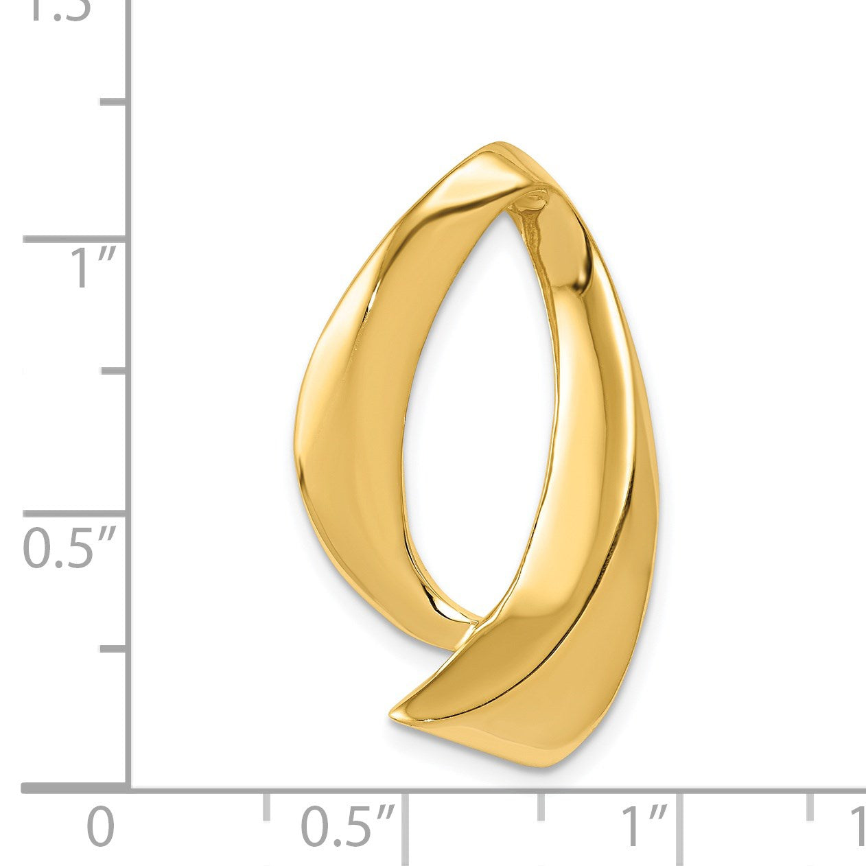 14k Polished Slide Fits up to 8mm Regular/10mm Fancy or Reversible Omega