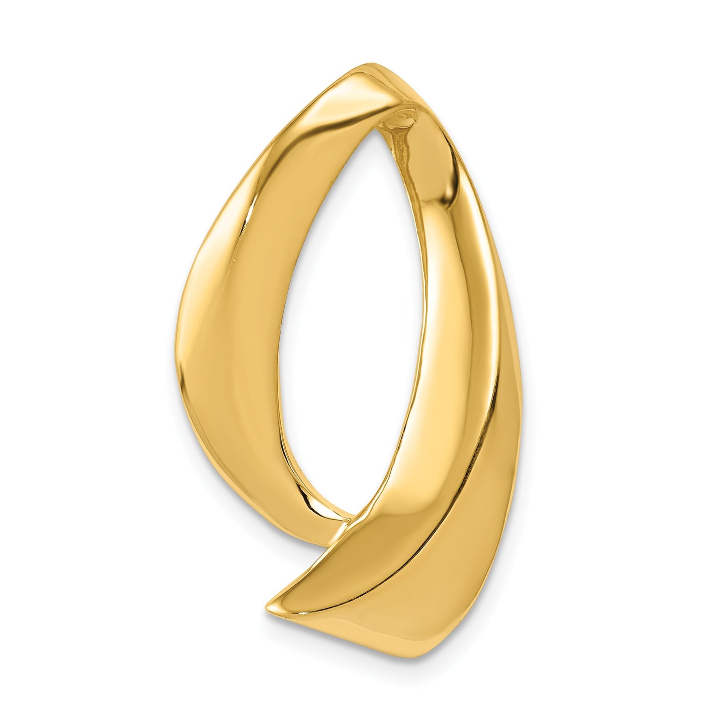 14k Polished Slide Fits up to 8mm Regular/10mm Fancy or Reversible Omega