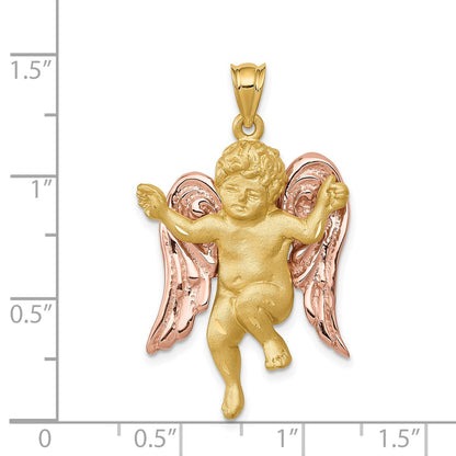 14k Two-tone Angel Pendant