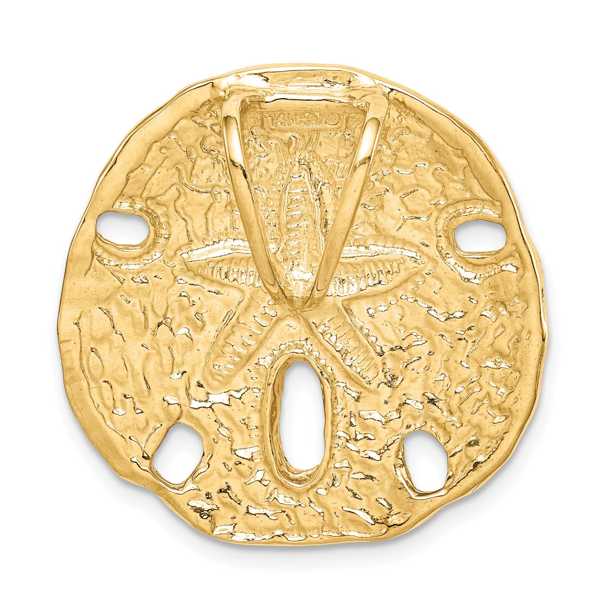 14k Polished Fits up to 8mm on Both Small Sand Dollar Omega Slide