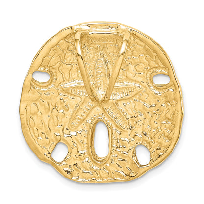 14k Polished Fits up to 8mm on Both Small Sand Dollar Omega Slide