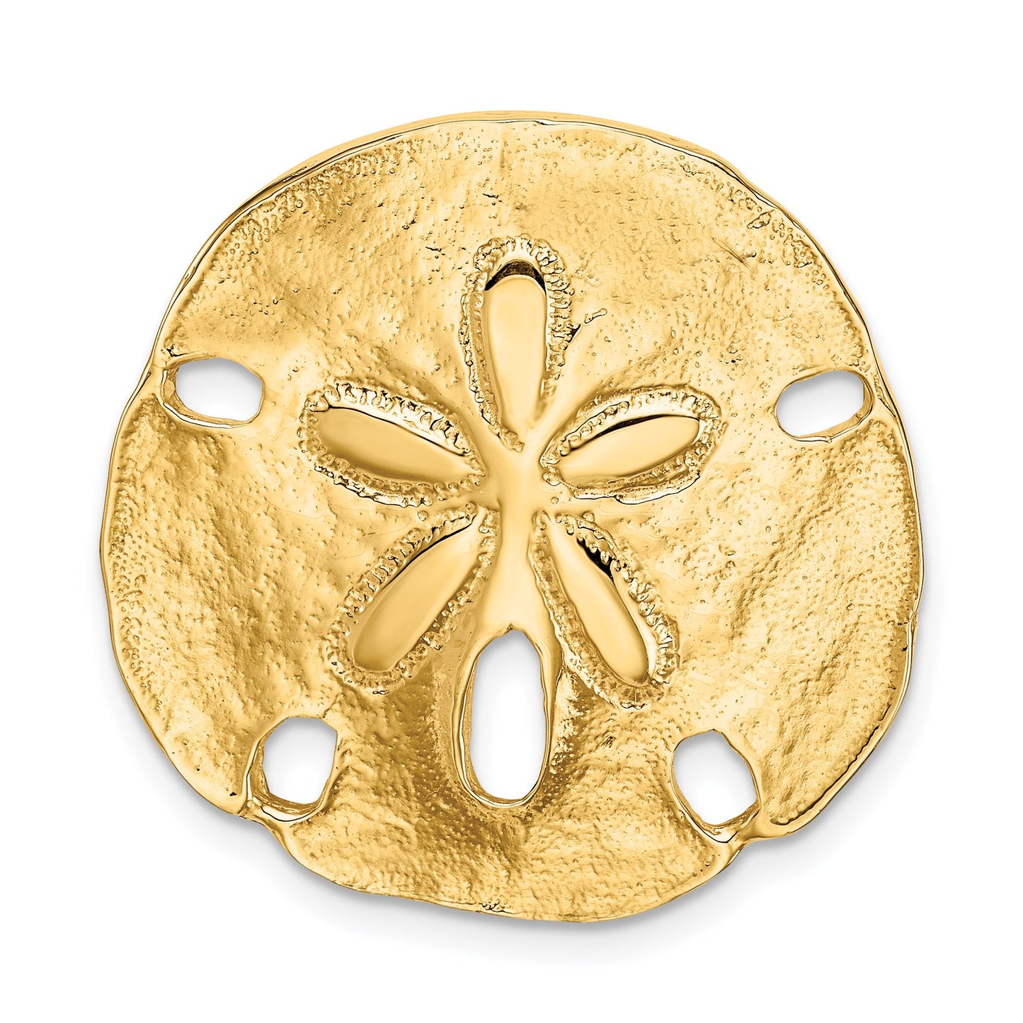 14k Polished Fits up to 8mm on Both Small Sand Dollar Omega Slide