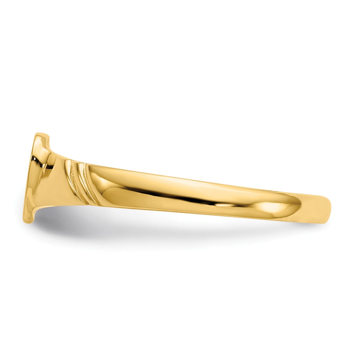 14k 5.0x5.0mm Closed Back Size 3 Childs Heart Signet Ring