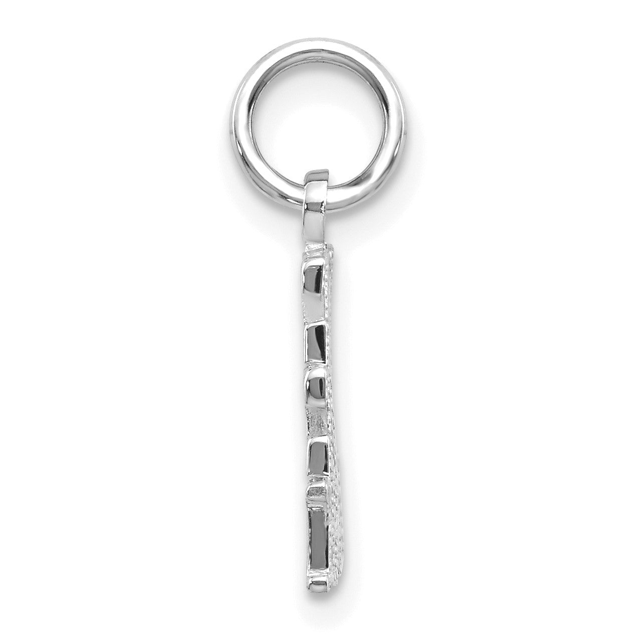 14K White Gold Polished LIVE LOVE LAUGH Charm