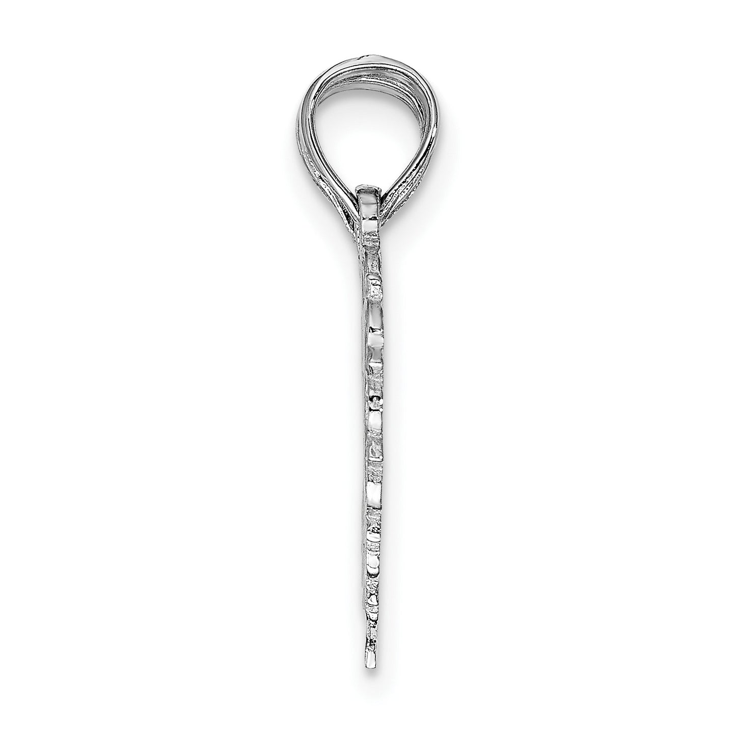 14k White Gold BEST FRIEND/FRIENDS FOREVER 2-Piece Break-Apart Heart Charm