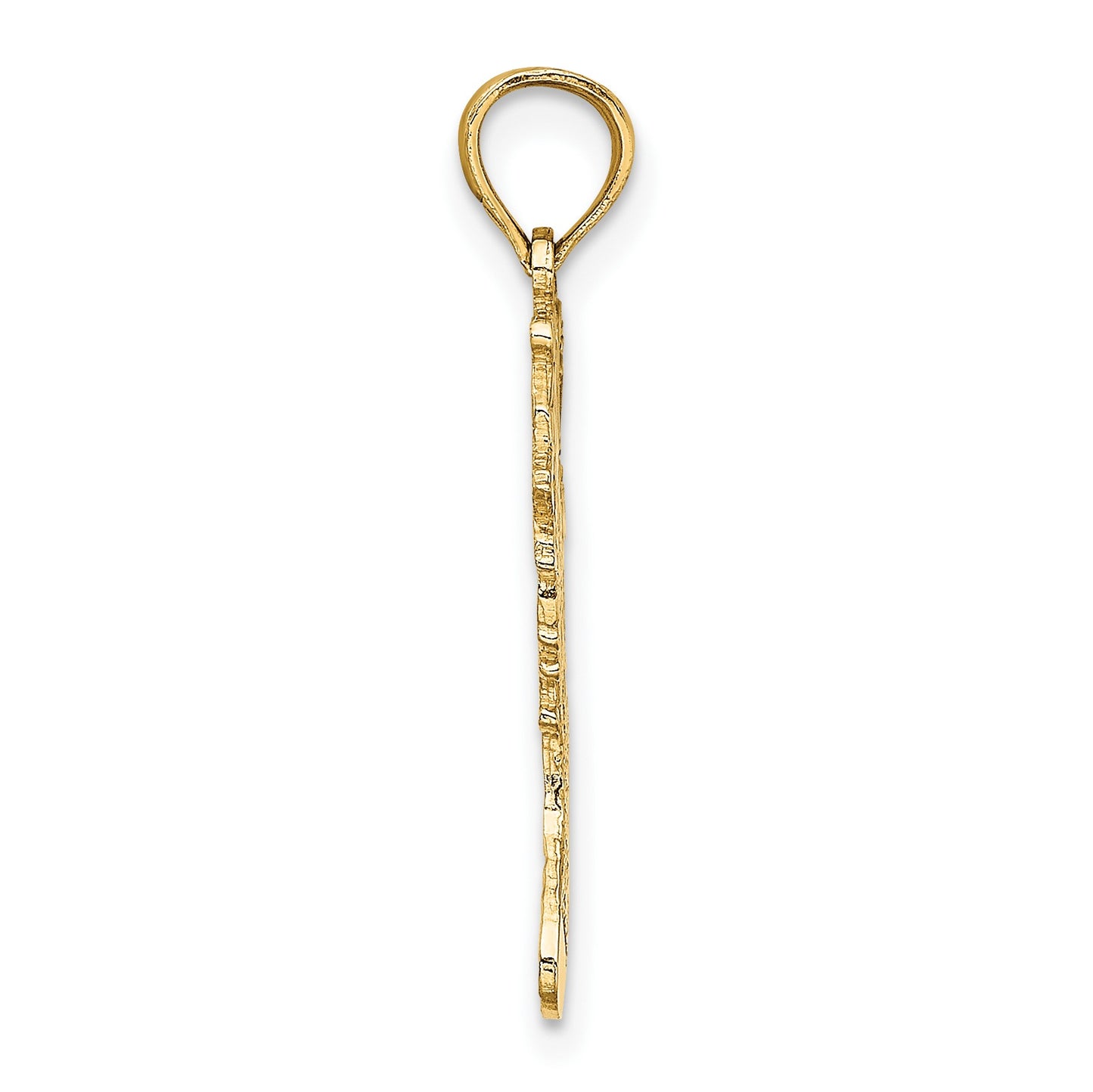 14k Polished Christmas Stocking Charm