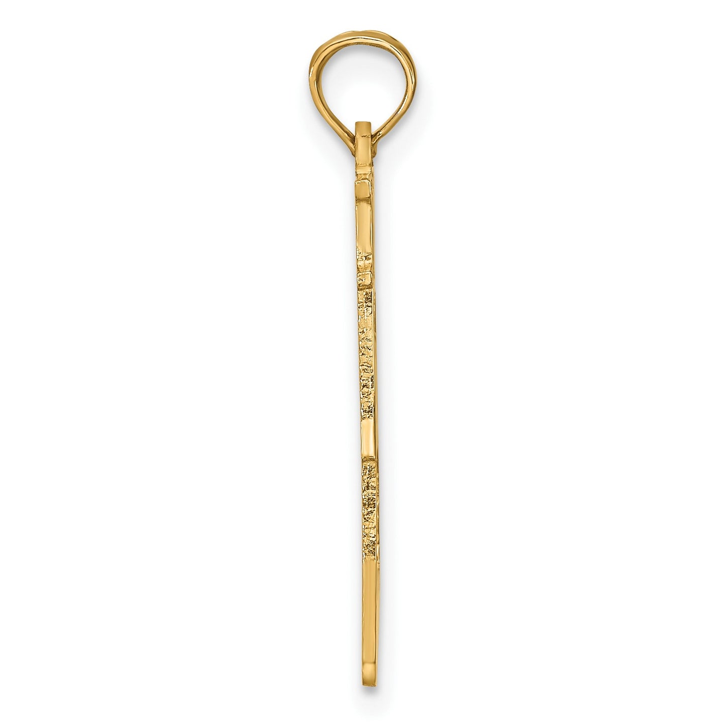 14k Solid I HEART AL Alabama State Pendant
