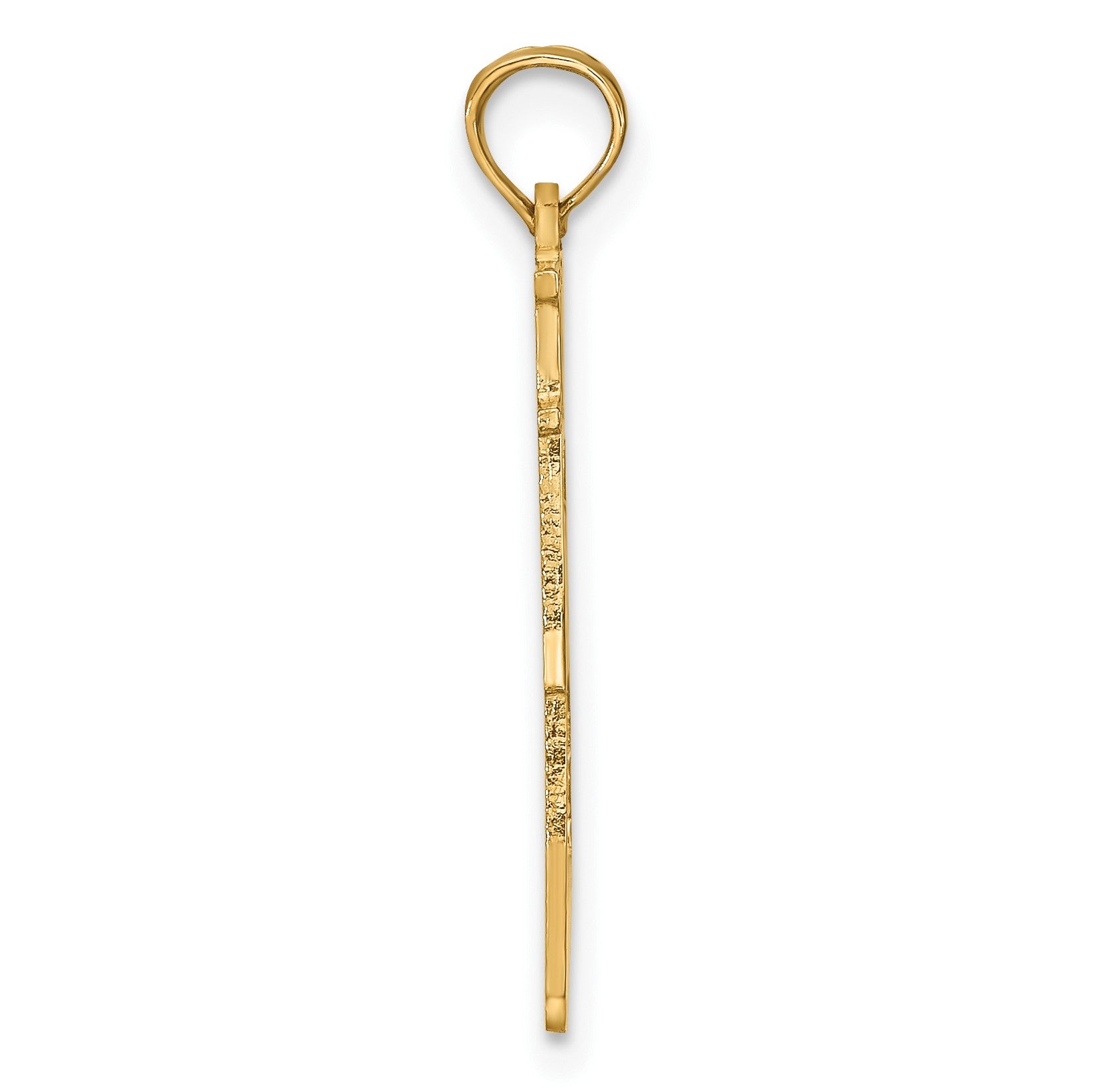 14k Solid I HEART AL Alabama State Pendant