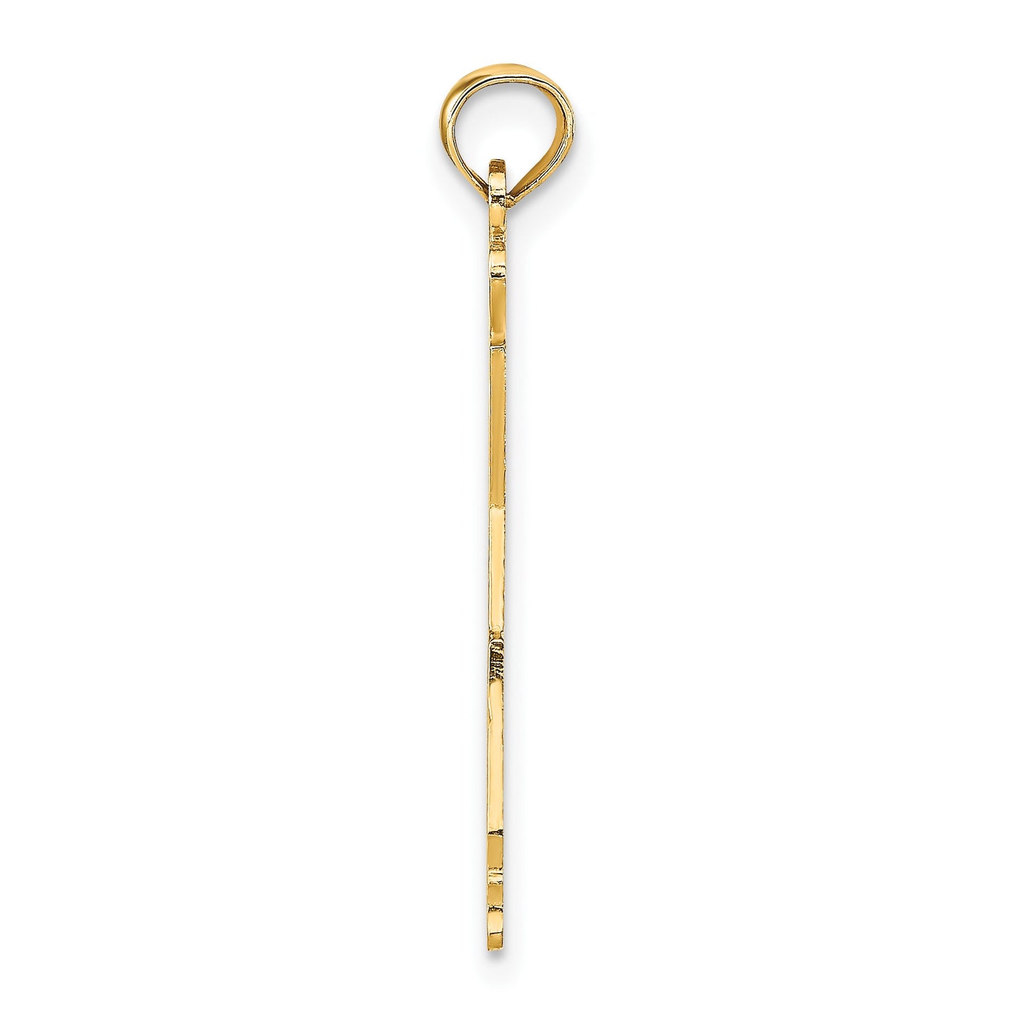 14k Solid I HEART CA California State Pendant