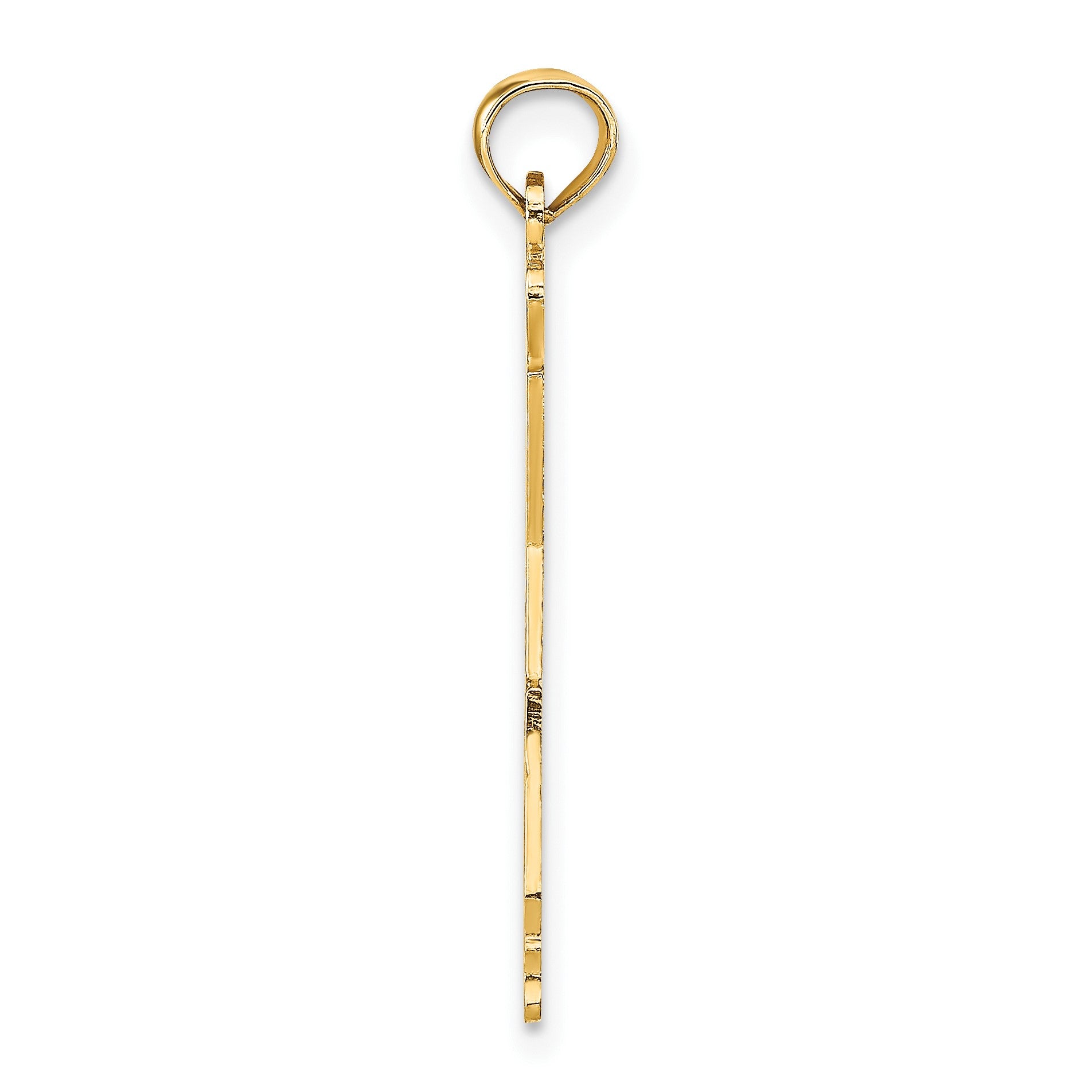 14k Solid I HEART CA California State Pendant