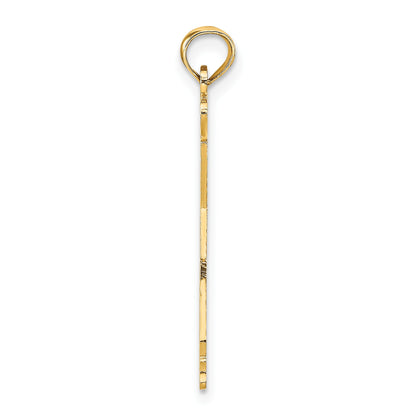 14k Solid I HEART CA California State Pendant