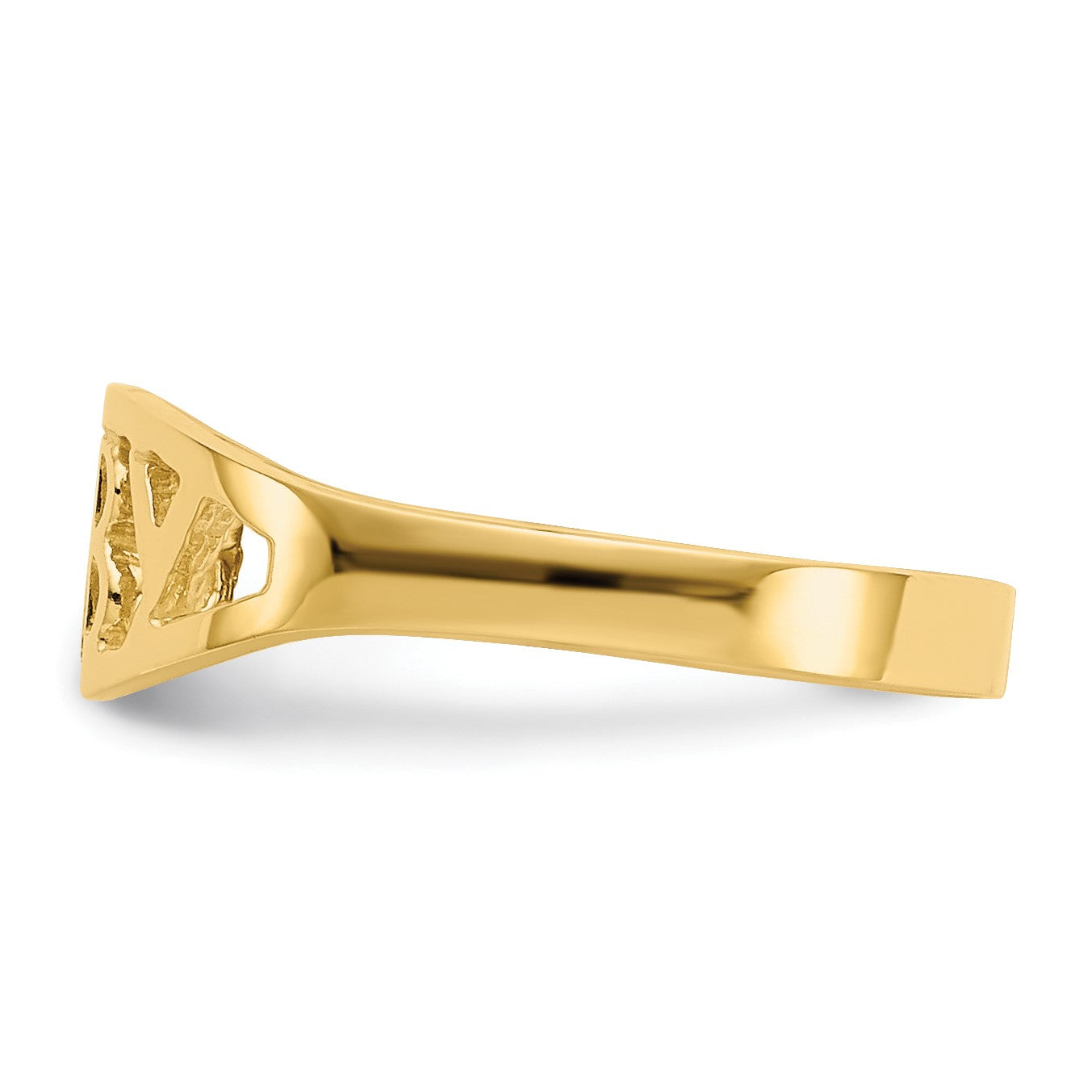 14k Polished BABY Oval Size 1.5 Baby / Childs Ring
