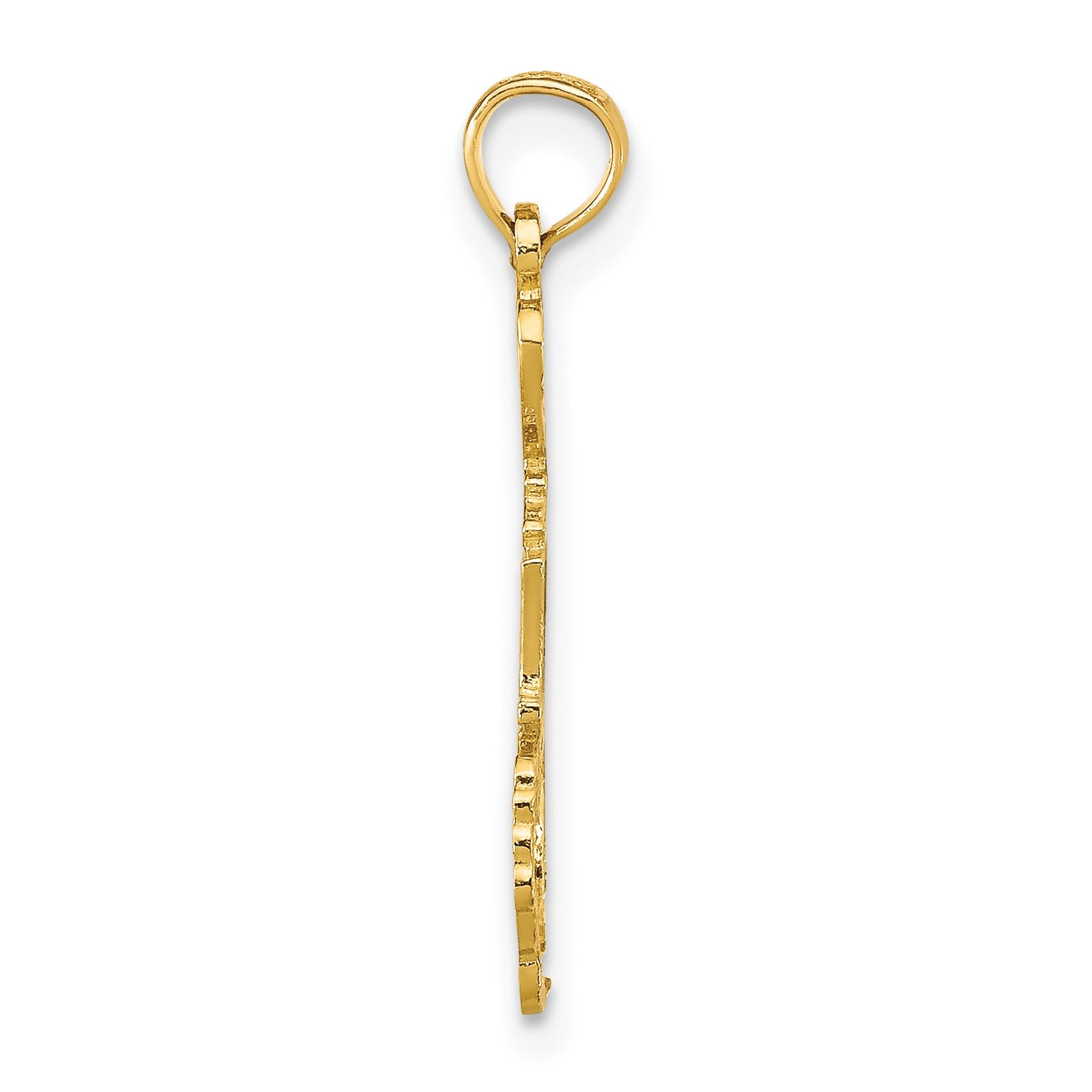 14k Solid I HEART MI Michigan State Pendant