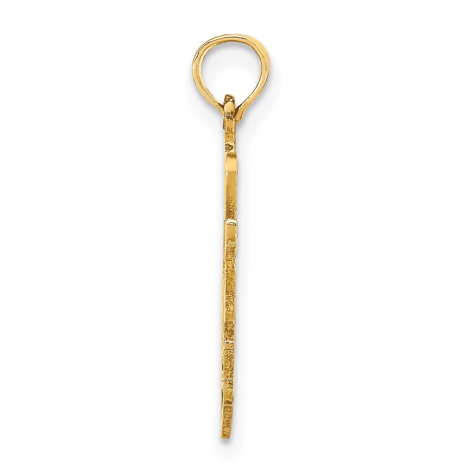 14k Solid I HEART WV West Virginia State Pendant