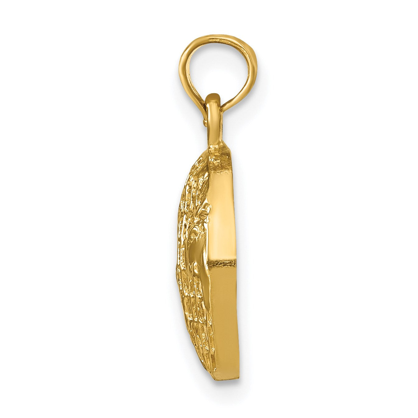 14k Polished Cut-out Globe Pendant