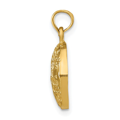 14k Polished Cut-out Globe Pendant