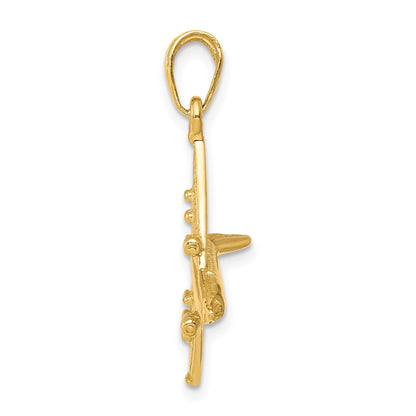 14k 3-D Jet Pendant