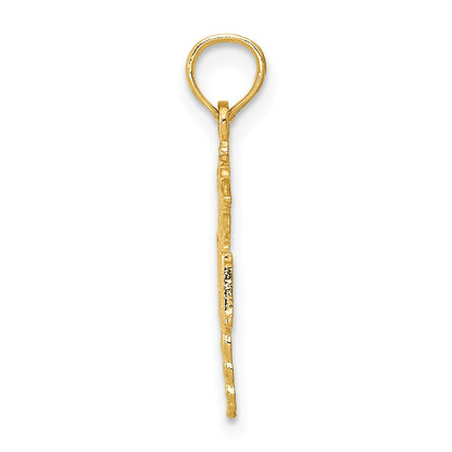 14k Polished R.N. Registered Nurse Pendant