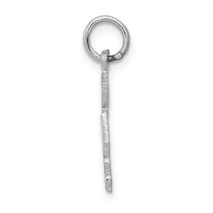 14k White Gold RN Registered Nurse Charm
