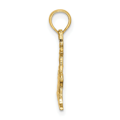 14k Southern Lighthouse with Palm Tree and Flag Charm