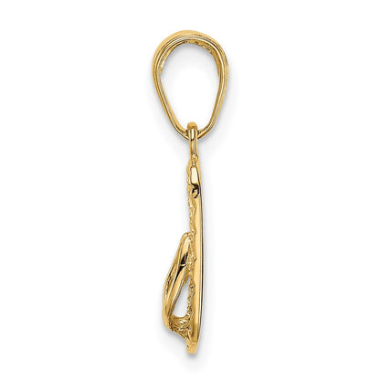 14k 3-D HAWAII Flip-Flop Pendant