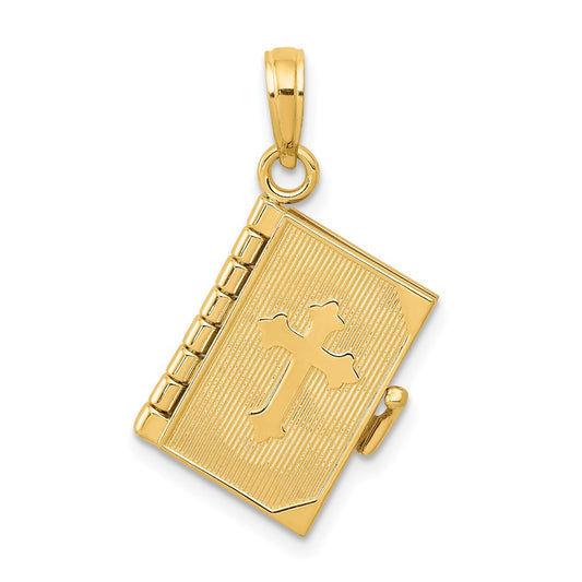 14K  3D Lords Prayer Bible Pendant