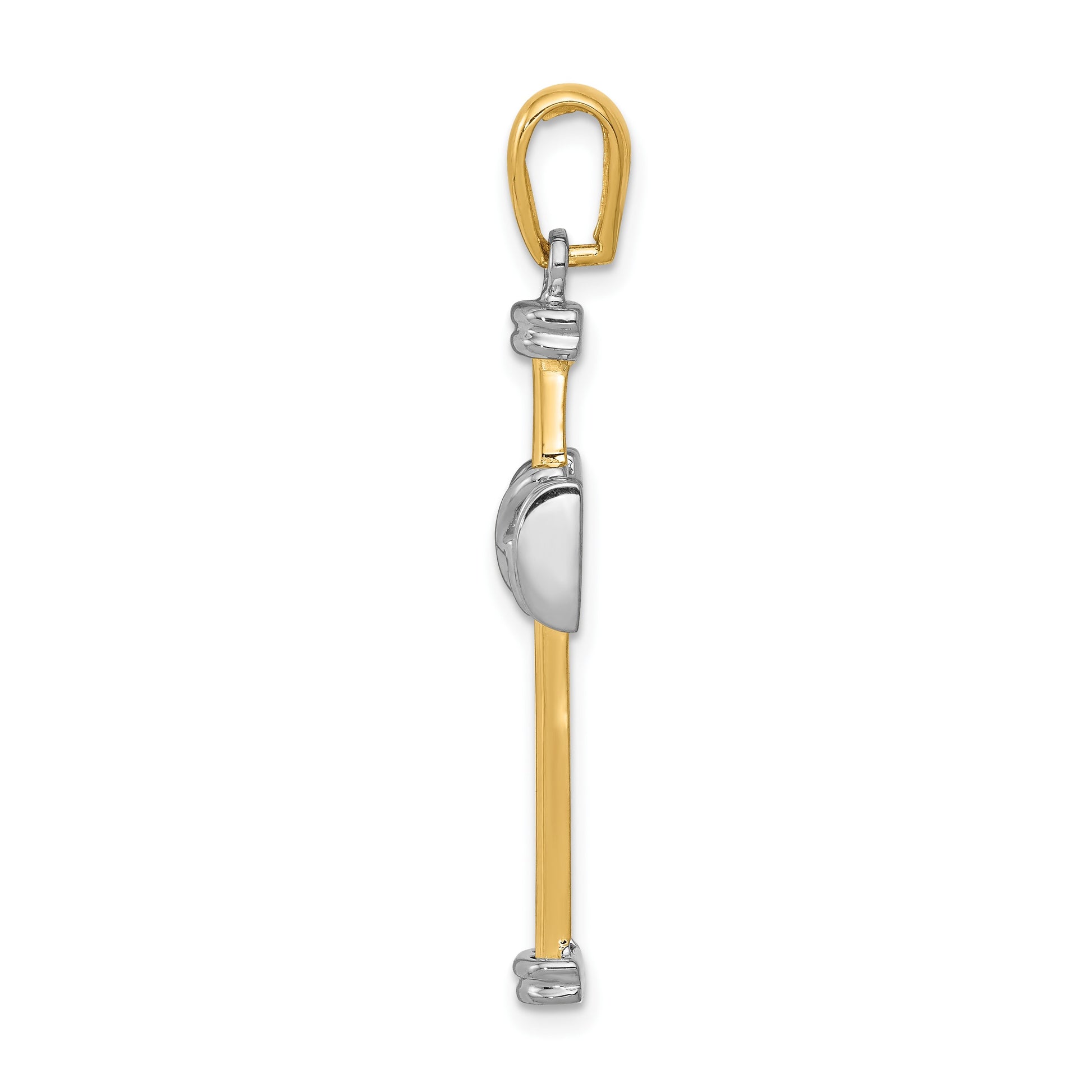 14k Two-tone Fancy -X- Cross Pendant
