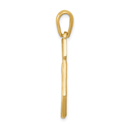 14k Large Filigree Chai Pendant