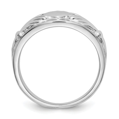 14k White Gold Ladies Claddagh Ring