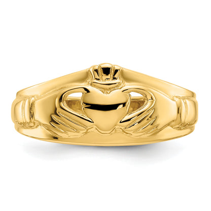 14k Ladies Polished Claddagh Ring
