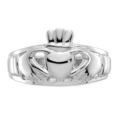 14k White Gold Ladies Claddagh Ring