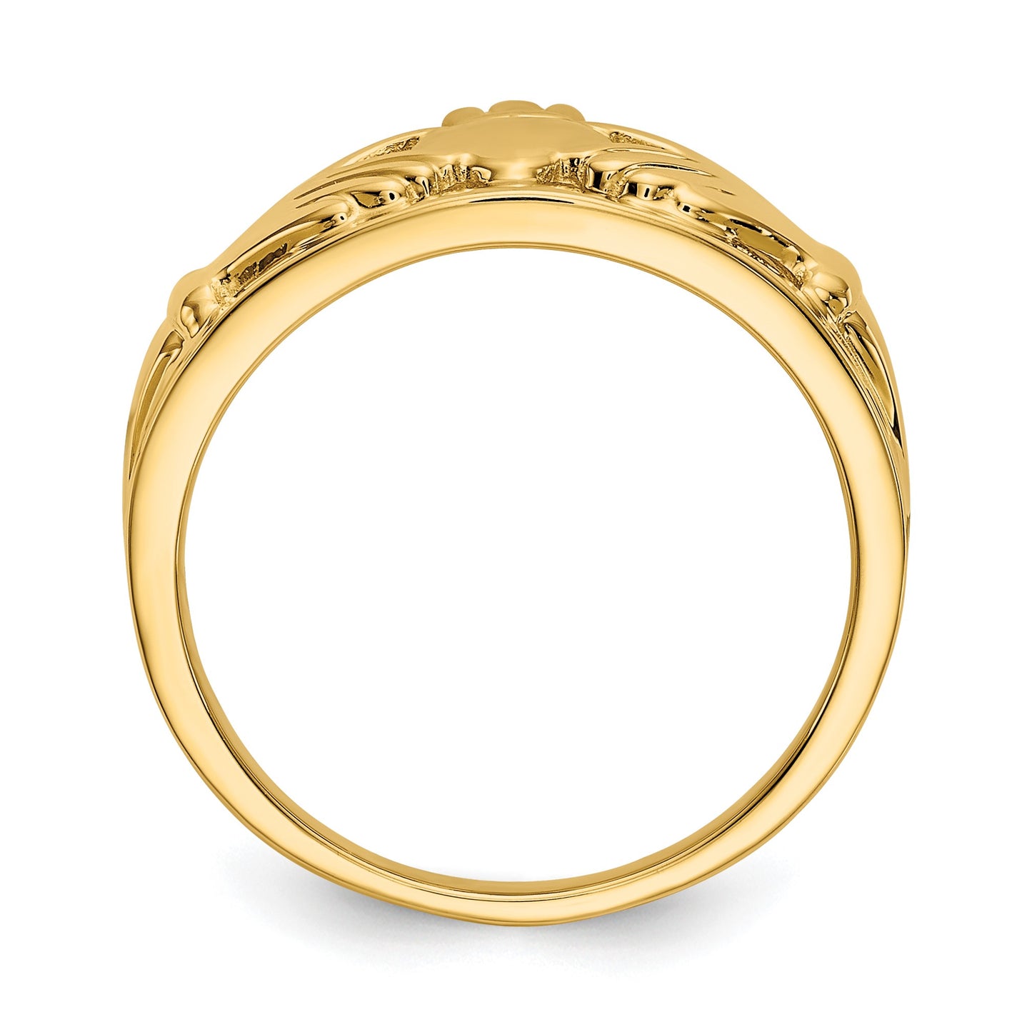 14k Ladies Polished Claddagh Ring