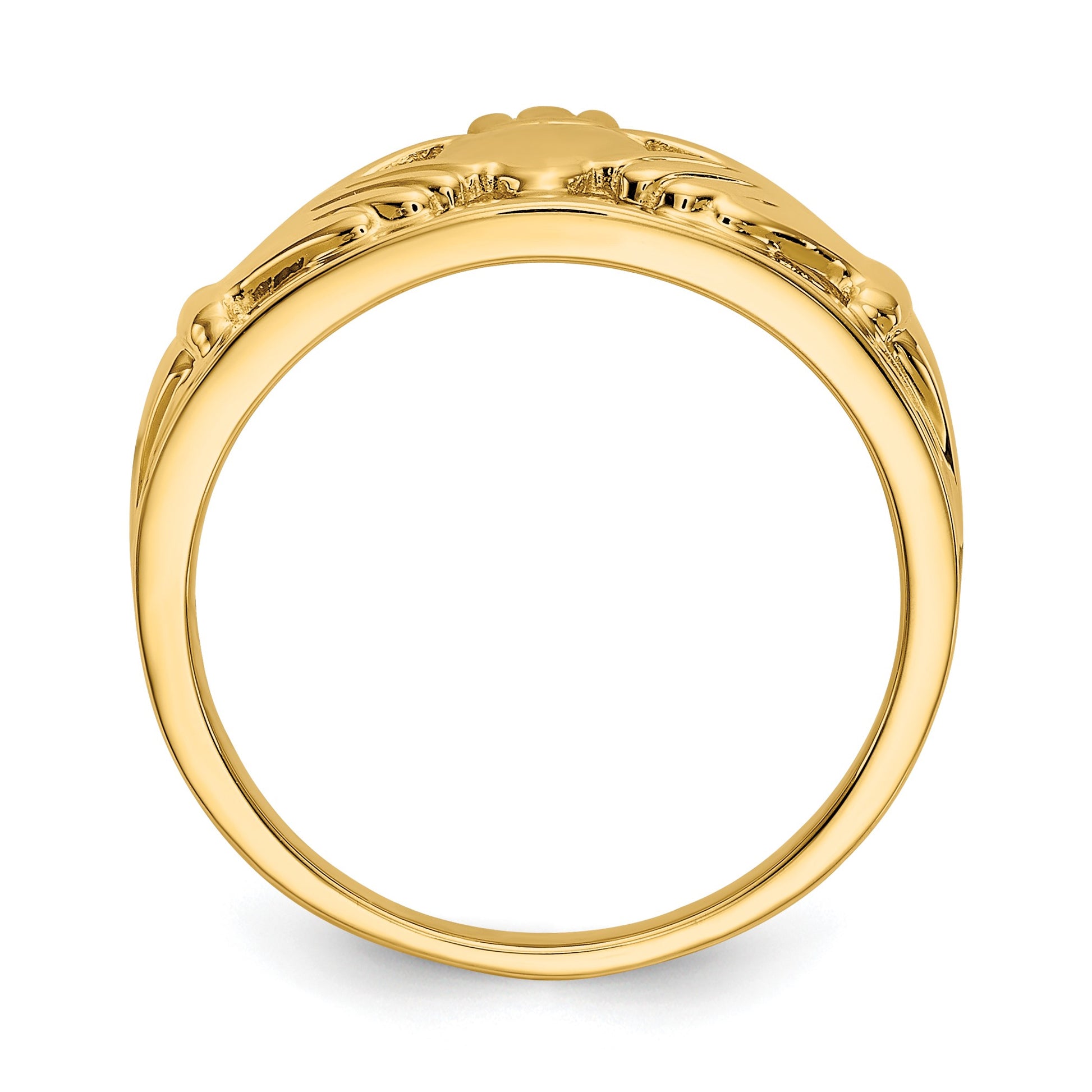 14k Ladies Polished Claddagh Ring