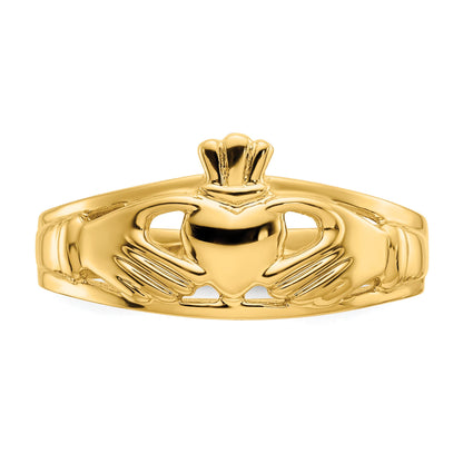 14k Ladies Polished Claddagh Ring