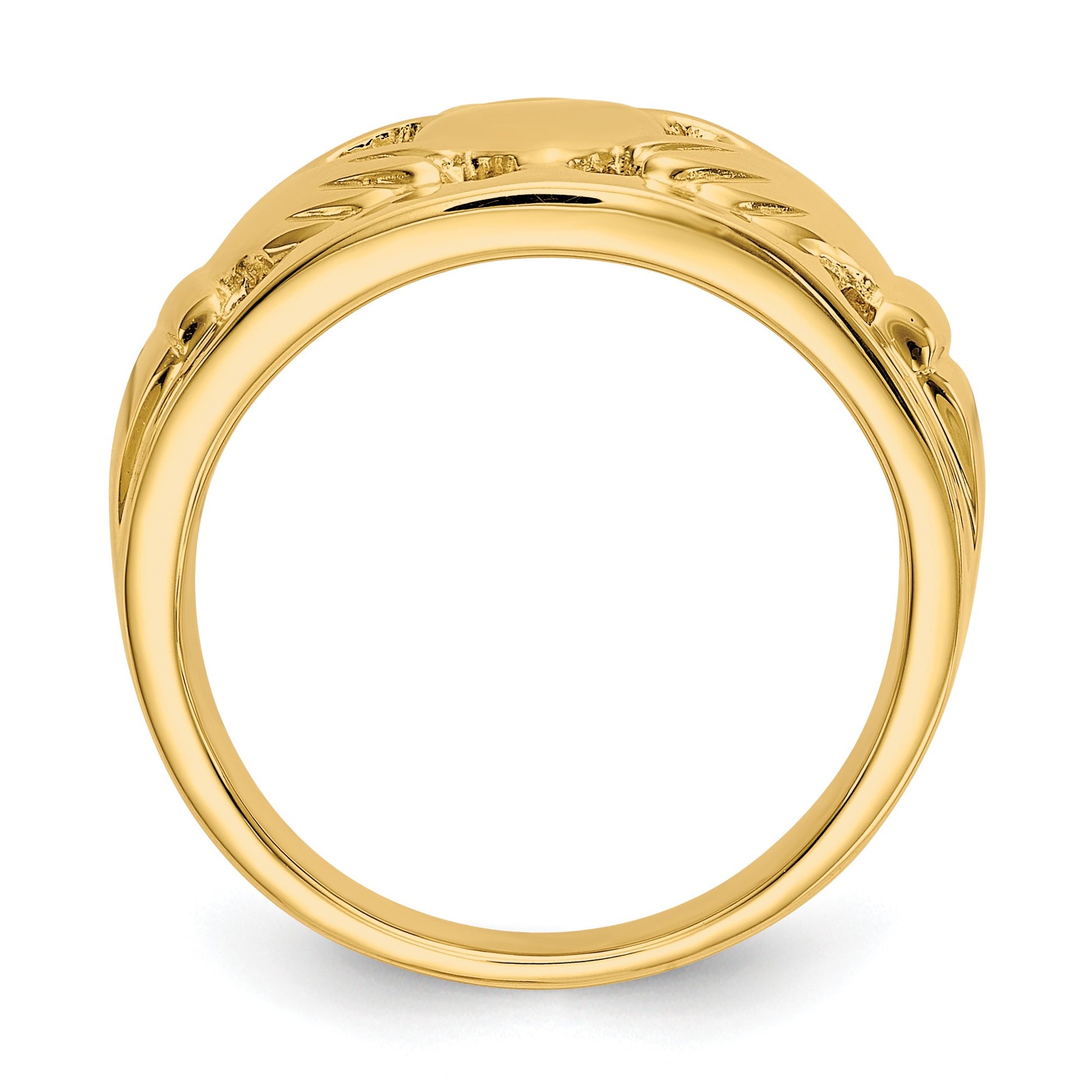 14k Ladies Polished Claddagh Ring