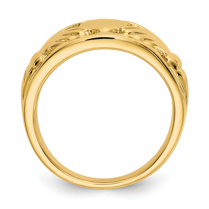 14k Ladies Polished Claddagh Ring