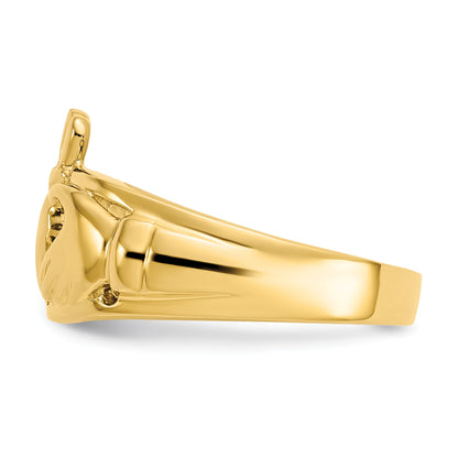 14k Ladies Polished Claddagh Ring