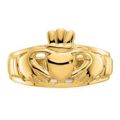 14k Ladies Polished Claddagh Ring