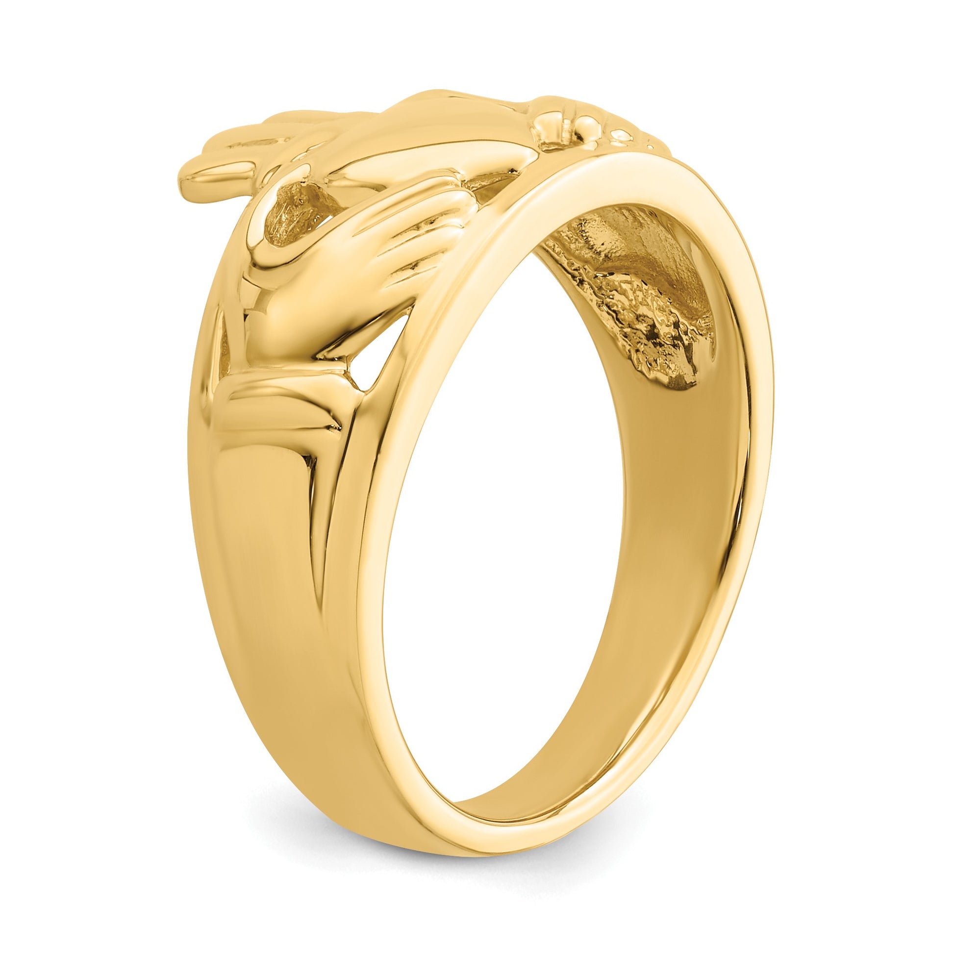 14k Ladies Polished Claddagh Ring