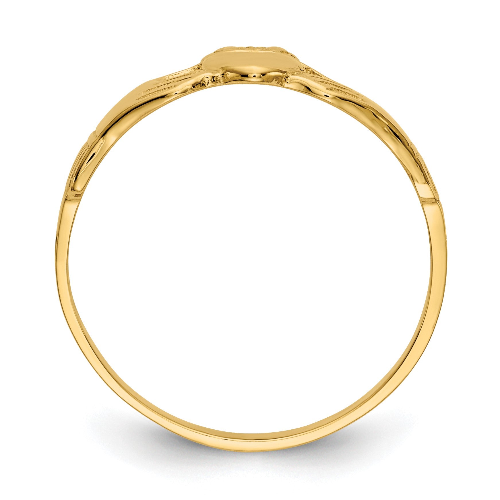14k Ladies Polished Claddagh Ring