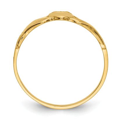14k Ladies Polished Claddagh Ring