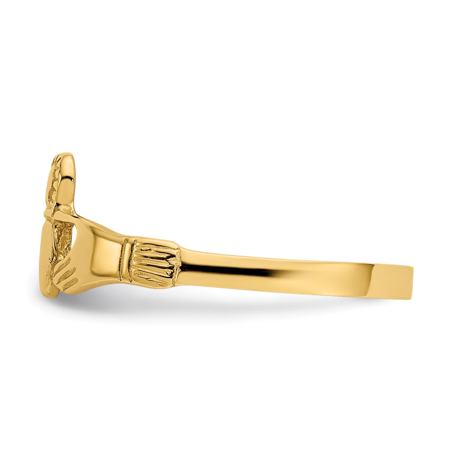 14k Ladies Polished Claddagh Ring