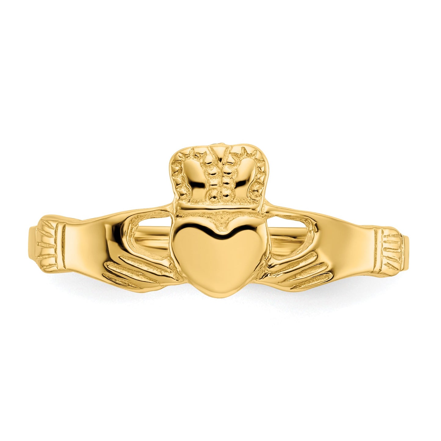 14k Ladies Polished Claddagh Ring