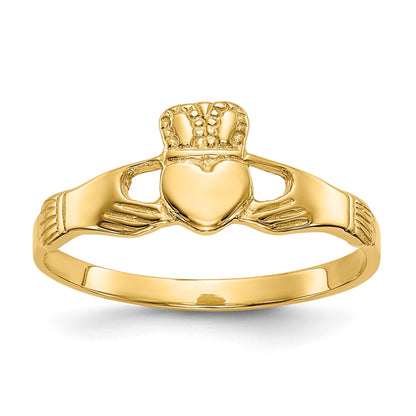 14k Ladies Polished Claddagh Ring
