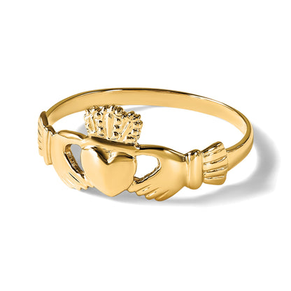 14k Ladies Polished Claddagh Ring