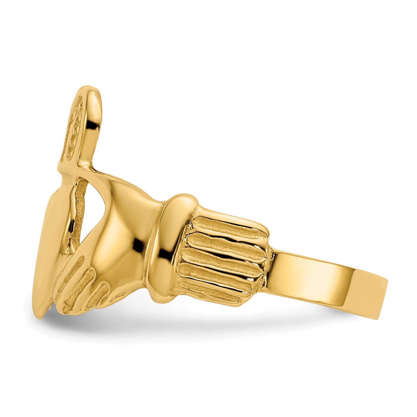 14k Ladies Polished Claddagh Ring
