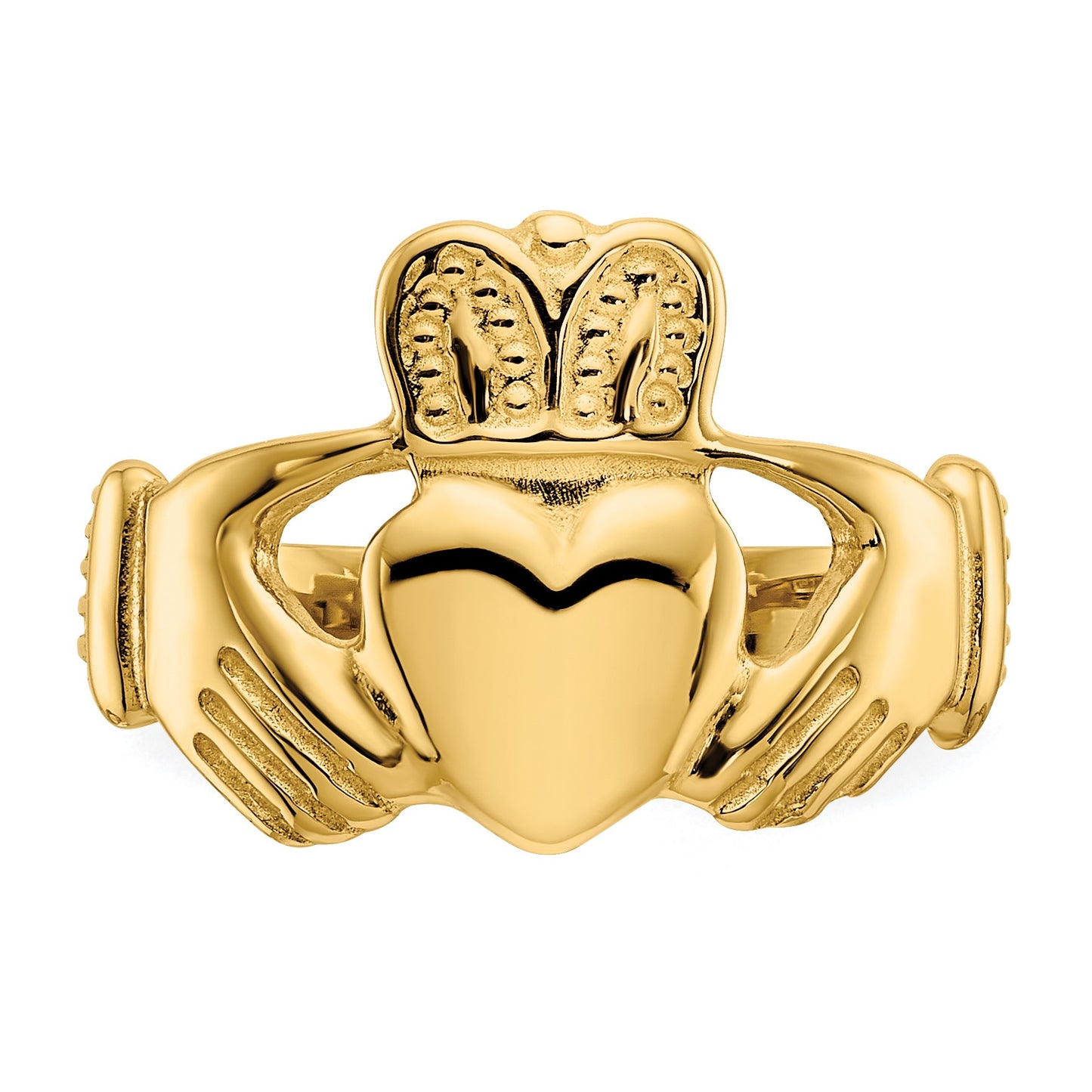 14k Ladies Polished Claddagh Ring